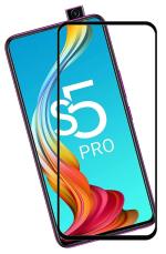 Hobbytronics Infinix S5 Pro Black Scratch Resistant, Anti Fingerprint with Bubble Proof Tempered Glass with Installation Kit (18 x 10 x 2 cm)