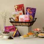 TGB CAFE N BAKERY Gift Hamper for Birthday Gift | Coconut Cookies | Jam Drop Cookies| Choco Chip Cookies | Aloo Sev | Tikha Mitha Mix | Chocolate Triangle | Diwali Gift Hamper for Friends & Family