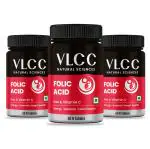 VLCC Natural Science Folic Acid with Iron, Zinc & Vitamin C for energy & anaemia- 60 Tablets(Pack of 3)