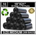 AAYAR Heavy Duty Garbage Bags | Extra Strong Trash Bags for Home, Office, Kitchen | Leak-Proof, Tear-Resistant, Easy Tie Handles (21-19 (10)..)