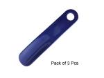 Sheppits Premium ABS Plastic 7 Inches Shoe Horn, Travel Friendly & Pocket Friendly, Shoe Wearing Stick (Navy Blue, Pack of 3 Pcs)