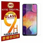Kite Digital Samsung A50 Premium Tempered Glass Screen Protector Slim 9H Hard 2.5D (Pack of 2)