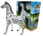 Halo Nation Multicolor Battery Operated Walking Zebra and Horse Toys