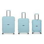 it luggage Momentous Polypropylene Hardsided Fashion Luggage Suitcase Expandable 8 Wheel Trolley 16-2886-08 Large-Medium-Small Cabin with Laptop Section Sky Blue Set of 3