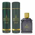 French Essence No Gas and Perfume combi Pack (Desire ,Intimate Intense) 300 M