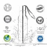 Priyaj Aquarius Slim Stainless Steel Unbreakable Lightweight Water Bottle 450ml (Pack of 6) BPA free Dishwasher safe| Eco Friendly| Every Day Use| Joint free Seamless| Fridge