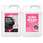 FLISKO Dishwash Liquid Pink 10L With Roses Fragrance, Leaves No Residue, Grease Cleaner For All Utensils