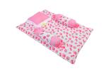 Kwitchy New Born Baby Bedding Set Cradle Mattress with Super Soft Pillow and Bolsters 4 Pcs Bedding Set (0-6 Months)