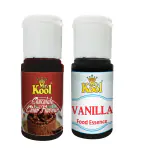 Mr.Kool Food Essence Vanilla, Chocolate Color Flavor 20ml. Pack Of 2 Combo.