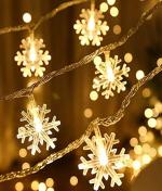 X4Cart Snow Flake 16 Led 3 Meter String Lights, Plug In Fairy String Lights