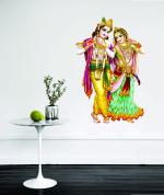 Decor Villa RADHA KRISHNA Wall Sticker & Decal (PVC Vinyl,Size-58 Cm X 38 Cm)