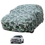Auto Hub Car Body Cover Compatible with Volkswagen Taigun with Mirror Pockets, Triple Stitched, Water Resistant Car Cover, Forest