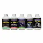 Indopower Ff555-CAR WAX POLISH 250ml+ DASHBOARD SHINER 250ml+ TYRE SHINER 250ml+ LEATHER SHINER 250ml+CAR SHAMPOO 250ml