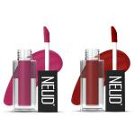 NEUD Matte Liquid Lipstick Combo - Quirky Tease and Perfect Pout With Two Lip Gloss Free