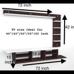 ANKIT CRAFTS all Mounted TV Unit for Size up to 65 Inches Engineered Wood TV Entertainment Unit (Finish Color - Browth and White, DIY(Do-It-Yourself))