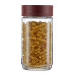 Cello Modustack Glassy Storage Jar, Stackable, Clear, 2000Ml, Maroon