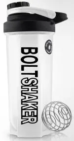 Zyro Bolt Gym Shaker Bottle 700ml, for Protein Shake 100% Leakproof Guarantee Protein Shaker/Sipper Bottle, Ideal For Protein, Pre Workout And BCAAs & Water BPA Free (White, Pack of 1)