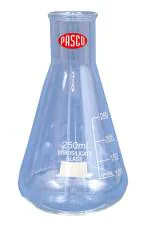 Pasco Borosilicate Glass Conical Flask For Scientific And Multi Purpose Use, 250 Ml