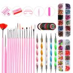 Maycreate Multicolor Nylon Nail Art Kit - Azxo4-15Nfy9H