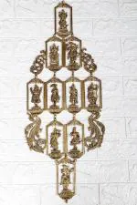 ARTVARKO Decorative Statues Brass Dashavatara Dasavatharam of Lord Vishnu Statues - 9.5 inch
