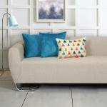 ODE & CLEO Cotton Cushion Covers 18 inch X 18 inch & 14 inch x 20 inch with Zip Closure, Double Needle & Bead Work, Pillow Cover for Sofa, Living Room, Bed or Home Décor, Set of 3