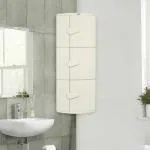 Nilkamal 3 Door Ivory Plastic Storage Corner Cabinet 87 x 35.5 x 27 cm