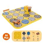 KTRS ENTERPRISE 34pcs Challenges Kids Brain Teaser Puzzle Logical Road Builder Blocks STEM Construction Educational Maze Games Toy For Kids Contruction