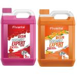 Fivanta Long-Lasting Refreshing Multipurpose Cleaners Liquid Gel 10L (Rose 5L + Orange 5L)