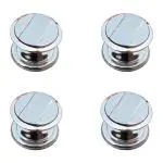 Rawk Stainless Steel Starmat Knob for Drawers,Cabinets and Cupboards,Drawer Pulls,Pulls Handle for Kitchen Cabinets,Cabinet Pulls (Silver , Pack of 4, Chrome Polish)