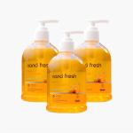 Nano Fresh Orange & Turmeric Cleansing hand wash Pack of 3 * 300ml | Blended with Shea Butter and Glycerine | Kills 99.9% Harmful Germs | Antibacterial Formula | 3X Hydrating and Moisturizing