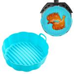 Hasthip Blue Paper Air Fryer Liner, Non-Stick Reusable Round Pot With Ear Handles