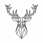 CVANU Wooden Beautiful Design Animal Head-Moose Head Wall Hanging Cutout for Wall Decor