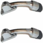 Sun Shield DOOR STOPPER 5 INCH 2 PC Steel Door Stopper with Screw 5 Inches SS Finish, Heavy - Pack of 2 pcs Door Mounted Door Stopper (Silver)