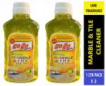 GOGO Premium Marble & Tile Cleaner, Pack of 1Ltr X 2 (Lime)