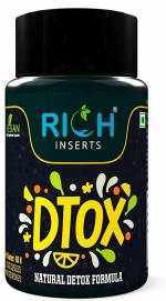 Rich Inserts DTOX- Natural Detox Formula With Grape Seed Extract, Lycopene, Vitamin A, Vitamin C, Vitamin E, Vitamin D3 & Zinc (60 Veggie Capsules)