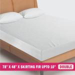 Poshleafs Premium Waterproof Cotton Mattress Protector/Bed Cover| Breathable with Elastic Fitted Straps (Double (78