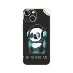 GADGETSWRAP Printed Vinyl Skin Sticker for Apple iPhone 13 - panda-headphones