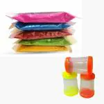 CraftVatika Floor Decoration Kit Rangoli Making Tools Color Powder Pouches