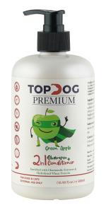 TopDog Premium - 2 in 1 Shampoo & Conditioner for Dogs & Cats - Green Apple (500 ML)
