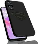 XOVO Back Cover for OPPO A78 5G (Black, Dual Protection, Silicon, Pack of 1)