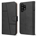 Jkobi Flip Cover Case for Samsung Galaxy A32 (Stitched Leather Finish | Magnetic Closure | Inner TPU | Foldable Stand | Wallet Card Slots | Black)