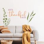 Vasl Vinyl Multicolor Greatful Thankful Blessed Quotes Wall Sticker