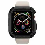 Spigen Polycarbonate Tough Armor Cover Case for Apple Watch 44mm (Black)
