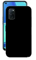 LazyLion Oppo A52 Black Silicone Shockproof Phone Case, Ultra Safety with Soft Feel