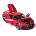 Ktrs Enterprise Alloy Metal Pull Back Die-Cast Car 1:32 Bugatti La Voiture Noire Diecast Metal Pullback Toy Car With Openable Doors & Light, Music Boys Gifts Toys For Kids