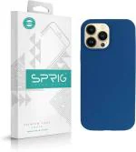 Sprig Liquid Silicone Dark Blue Back Cover For Apple Iphone 13 Pro Max, Iphone 13 Pro Max