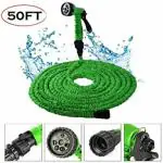 BHERUBANDH Garden Pipe New Expandable Magic Flexible Water Hose 50 Ft / 15 M EU Hose Plastic Hoses Pipe with Spray Gun to Watering Washing Cars (50feet / 15m) (Multi)