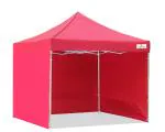 World Of Wish Red Metal Foldable Gazebo Tent With 3 Side Cover With Walls - 10 X 10 Ft.