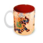 Jiya EnterpriseTuelip Multicolor Ceramic Beautiful Printed Kathakali Design Inner Mug - 350 ML