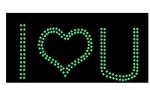DreamKraft Green Vinyl I Love You Night Glow Self Adhesive Radium Fluorescent Decor Sticker 1x25 CM
